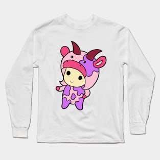 Kawaii Purple Cow - Cow Anthro Long Sleeve T-Shirt